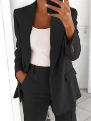 Blazers Lapel Slim Fit Temperament Blazer for Women