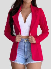 Blazers Long Sleeve Solid Slim Blazers for Women