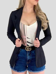 Blazers Long Sleeve Solid Slim Blazers for Women