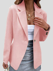 Blazers Solid Lapel One Button Blazers for Women