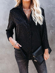 Blouses Leopard Print Long Sleeve Blouses for Women