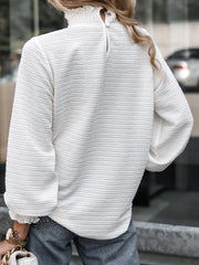 Blouses Solid Turtleneck Long Sleeve Blouses for Women