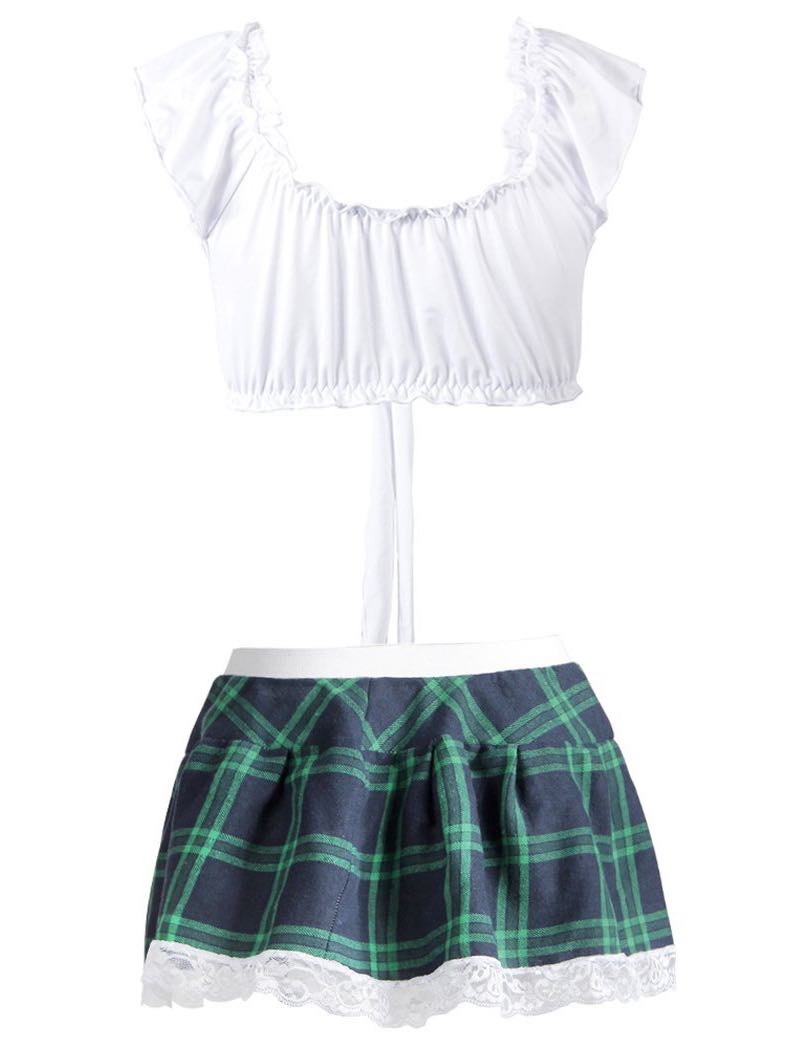 Bowknot Underwear Plaid Skirt for Women