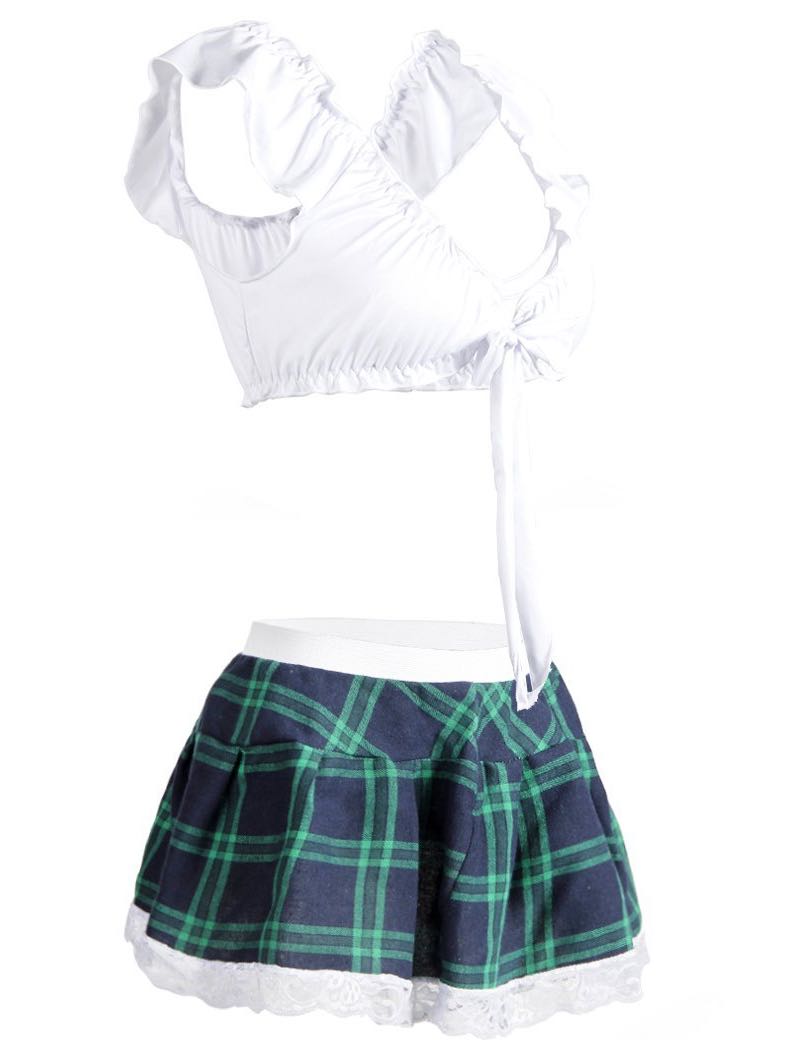 Bowknot Underwear Plaid Skirt for Women