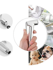 Bathroom Handheld Shower Bidet Shattaf Sprayer Set Wall Mount, Home Wash Toilet Hand Held Bidet Shower Spray Wall Bracket Hose Diaper Cleaning