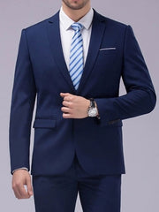 Black White Pink Men's Wedding Party / Evening Suits 2 Piece Notch Solid Colored Standard Fit Single Breasted One-button