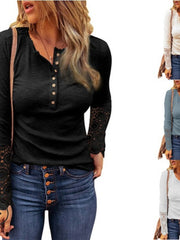 Blouse Button Plain Check Shirt Collar Regular Spring &  Fall Blue Dark Pink Black Grey Dark Coffee for Women