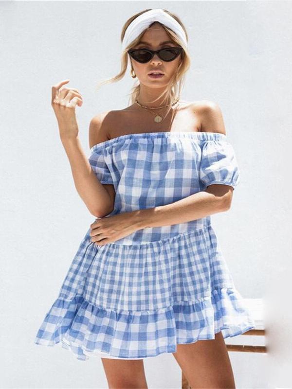 Loose Off-the-shoulder Mini Dress