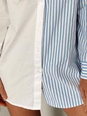 Buttoned Long Sleeve Stripes Shirts & Tops Fashion Blouses