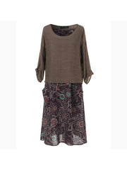 Chiffon Printed Bohemia Long Loose Vacation Dresses