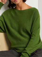Cotton-Blend Solid Casual Crew Neck Sweater