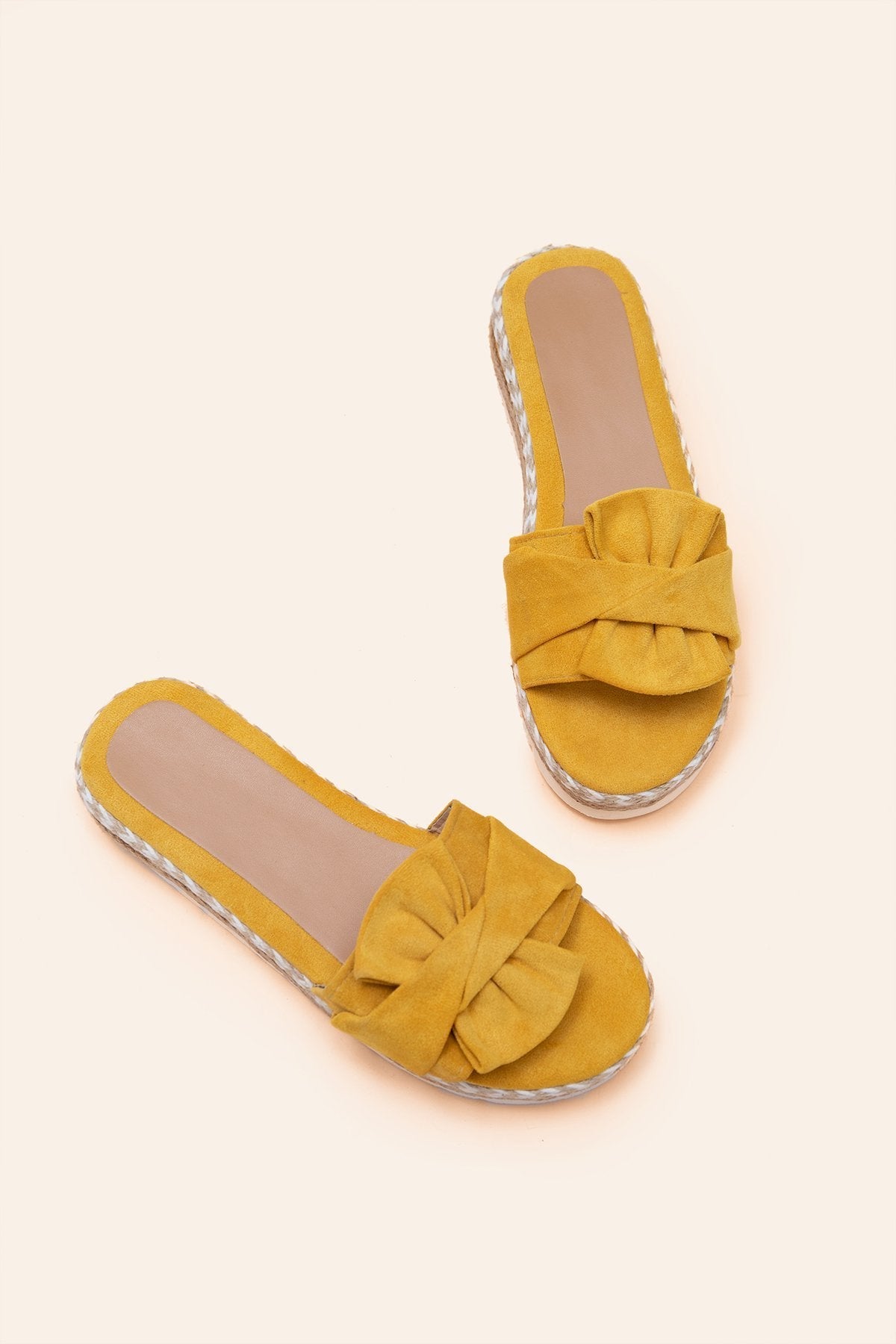 Women Casual Daily Comfy Bowknot Slip On Sandals