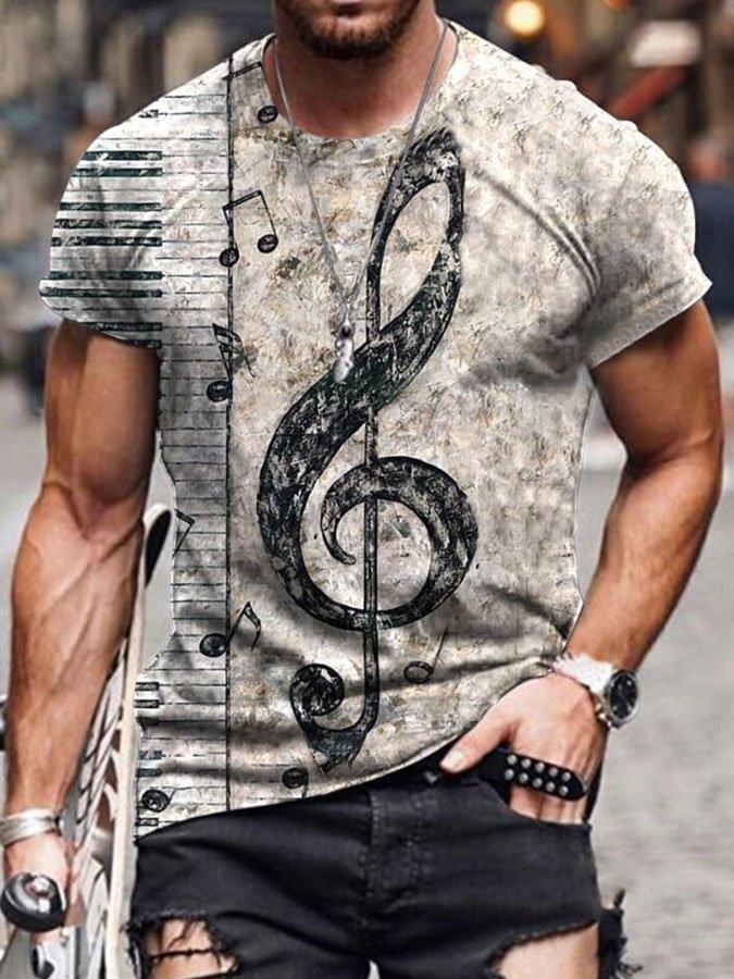 Designer Music Festival Symbol Print T-shirt