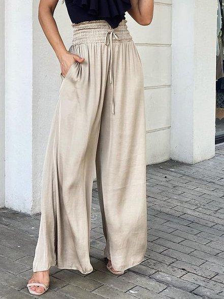 Champagne Shift Casual Plain Pants