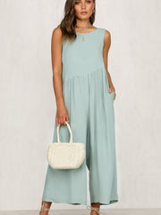 Fashion Pure Vest Jumpsuits