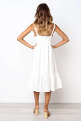 Pure Sleeveless  Fastener Vest Maxi Dresses