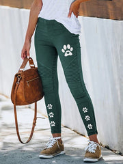 Casual printed slim long pants for women