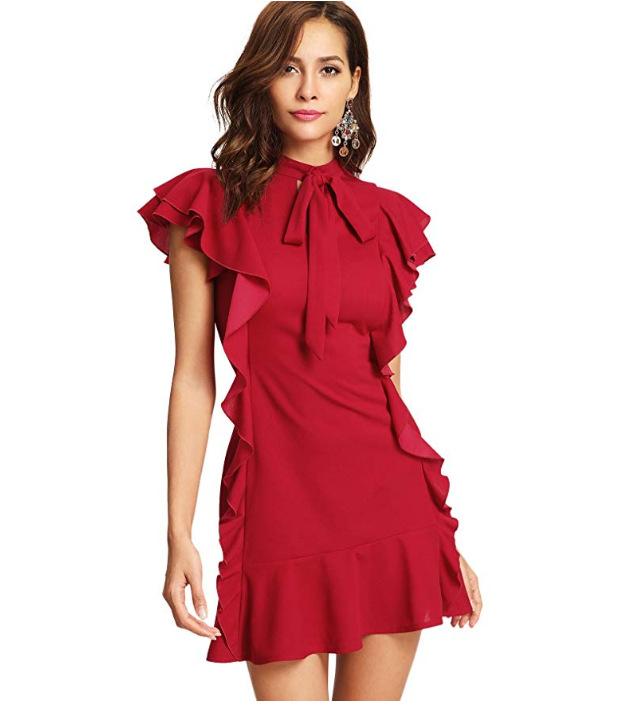 Fashion Falbala Bowknot Skater Dresses