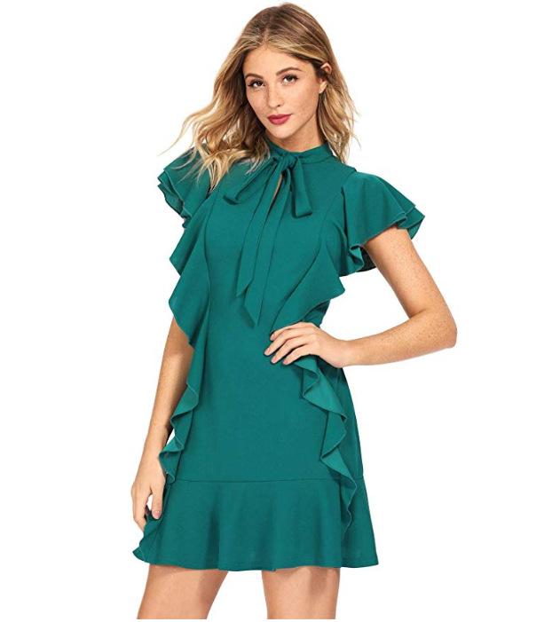 Fashion Falbala Bowknot Skater Dresses