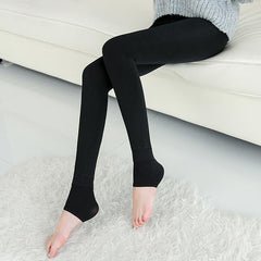 Autumn Winter Waist Support Cotton Velvet Seaweed Trample Feet Pants Render Pantyhose Thickening