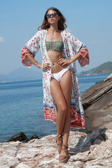 New Floral Lacing  Cardigan Maxi Dresses
