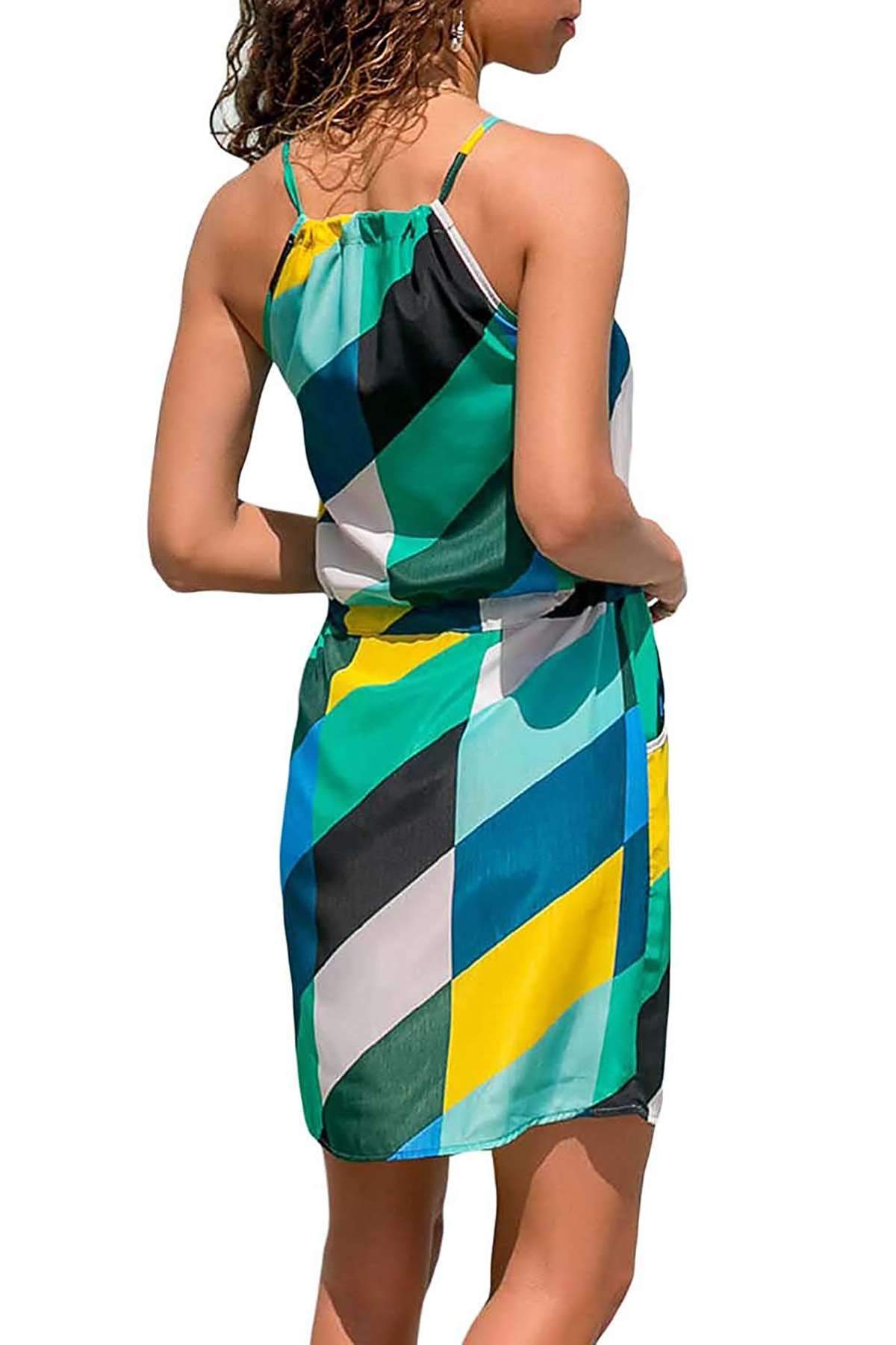 Fashion Lacing Vest Skater Vacation Dresses