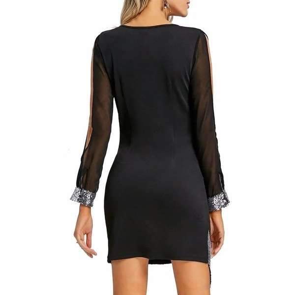 Fashion Cutout Long sleeve Gored Bodycon Dresses