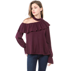 Sloping shoulder Flare sleeve T-Shirts