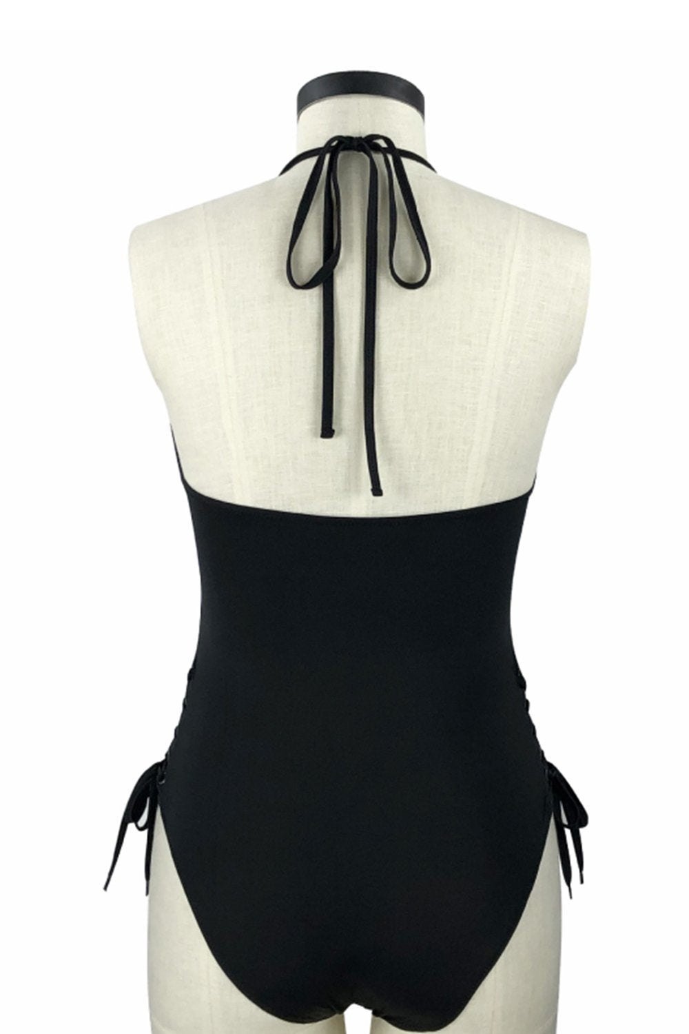 Deep V Sling Triangle One-Piece Swimsuit