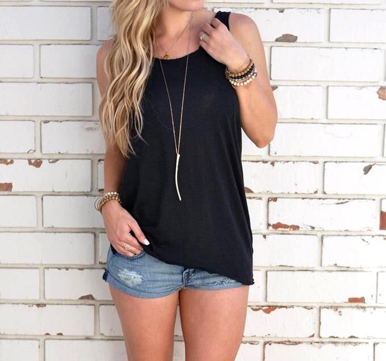 Backless Vest Irregular T-Shirts