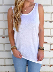 Backless Vest Irregular T-Shirts