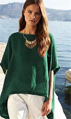 Pure Loose Cotton fabric Short sleeve T-Shirts