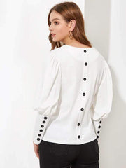 Pure Single-breasted Blouses