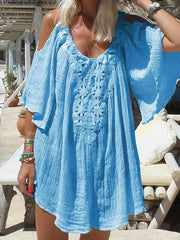 Fashion Pure Lace Loose Vacation Dresses