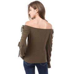 Pure Long sleeve Off shoulder T-Shirts