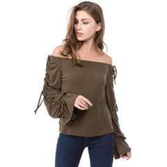 Pure Long sleeve Off shoulder T-Shirts