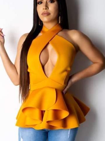 Sexy Backless  Falbala Blouses