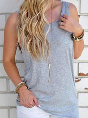 Backless Vest Irregular T-Shirts