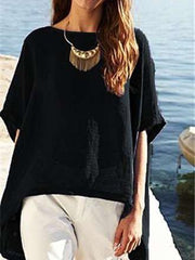 Pure Loose Cotton fabric Short sleeve T-Shirts