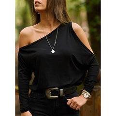 Single Off Shoulder Long sleeve T-Shirts