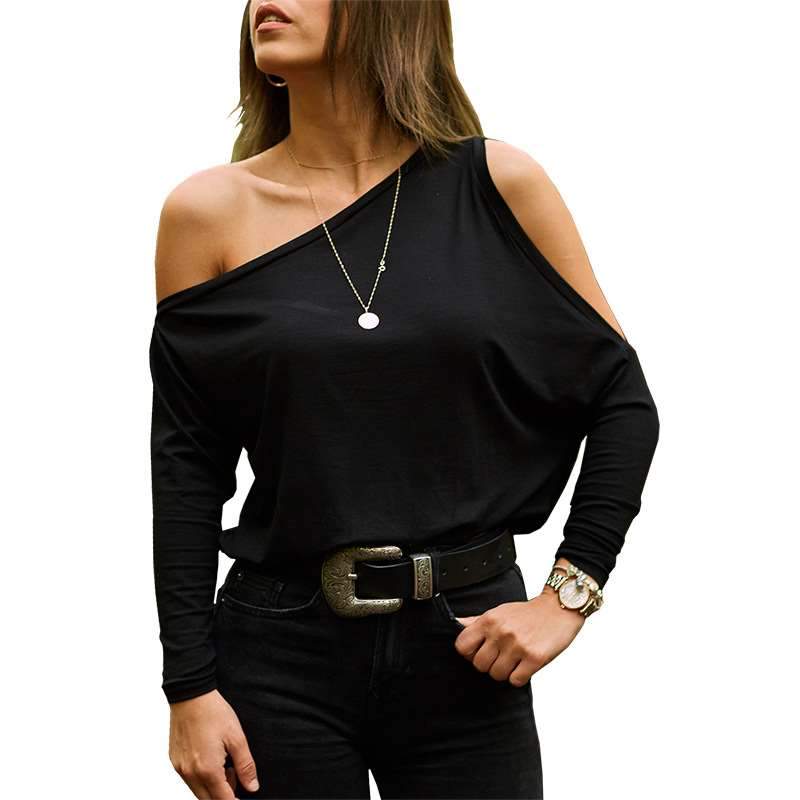 Single Off Shoulder Long sleeve T-Shirts