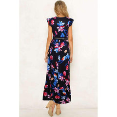 Fashion Print Sleeveless Maxi Dresses
