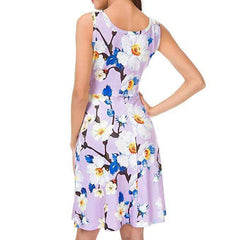 Fashion Print Sleeveless Vest Shift Dresses