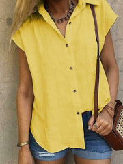 Casual Lapel Loose Blouses