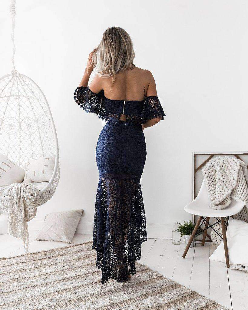 Sexy Off shoulder Lace Suits Bodycon Dresses