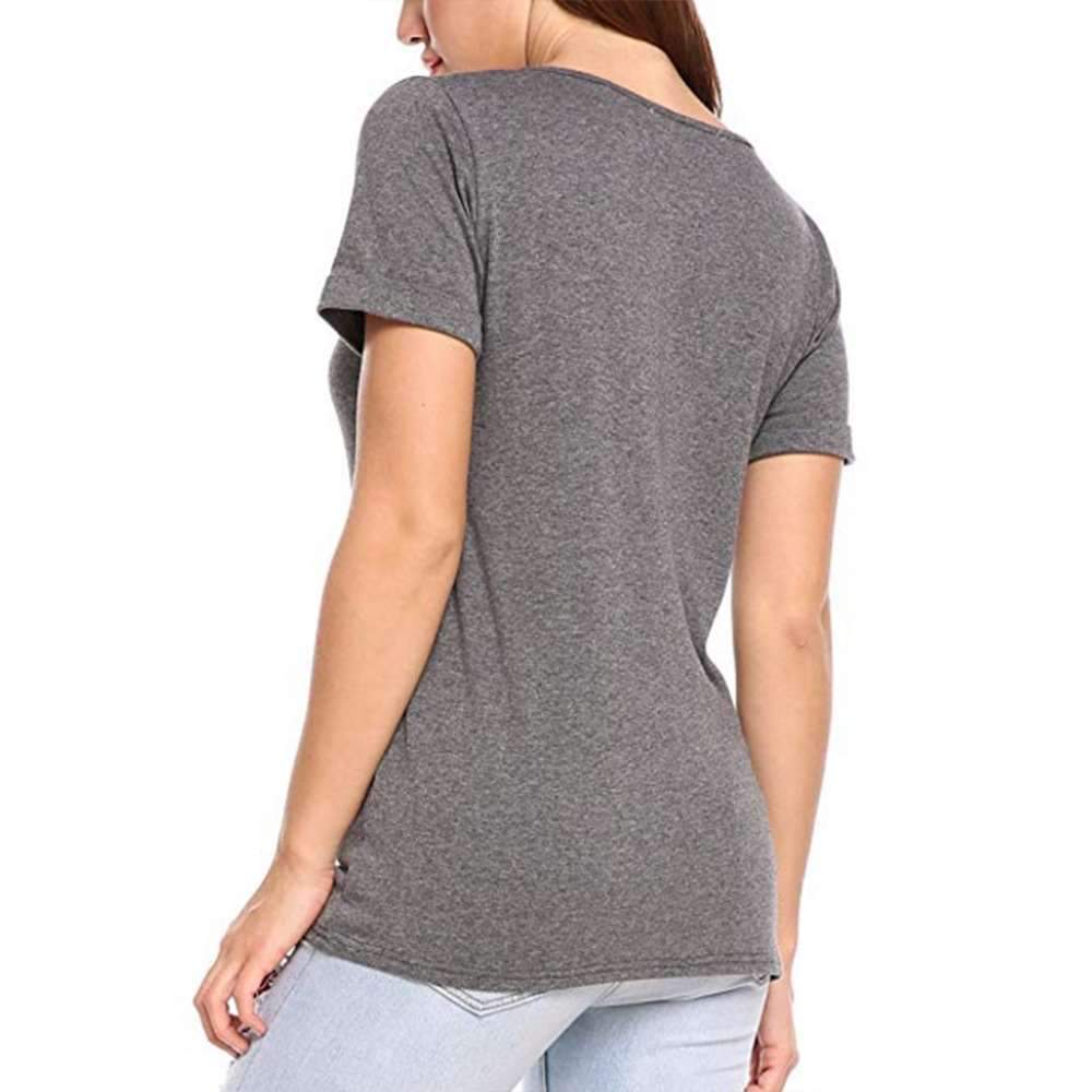 Sexy Pure V neck Short sleeve T-Shirts