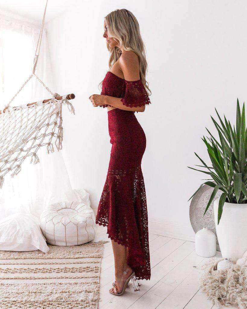 Sexy Off shoulder Lace Suits Bodycon Dresses