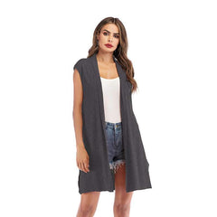 Fashion Pure Sleeveless Cardigan