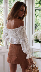 Fashion Pure Off shoulder Long sleeve T-Shirts
