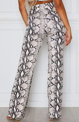 Casual Loose Serpentine Print Pants